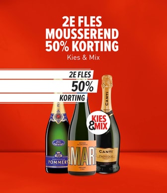 Kies en mix je favoriete mousserende wijn: nu 2e fles halve prijs